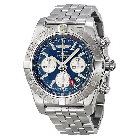 breitling chronomat 44 gmt blue|Breitling Chronomat 44 diamond bezel.